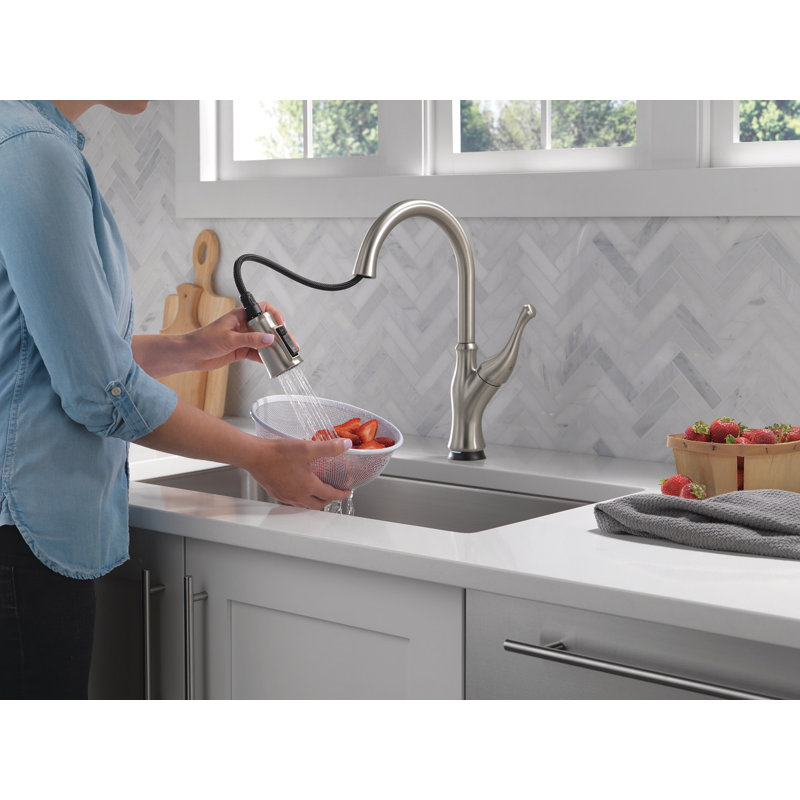 Delta Ophelia Pull Down Sprayer Touch Kitchen Sink Faucet, Touch